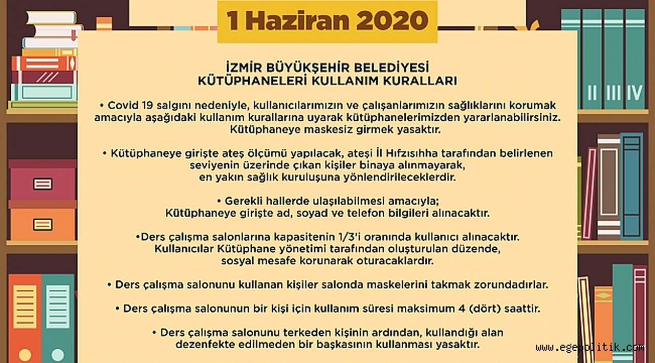 Büyükşehir kütüphanelerin kurallarını açıkladı