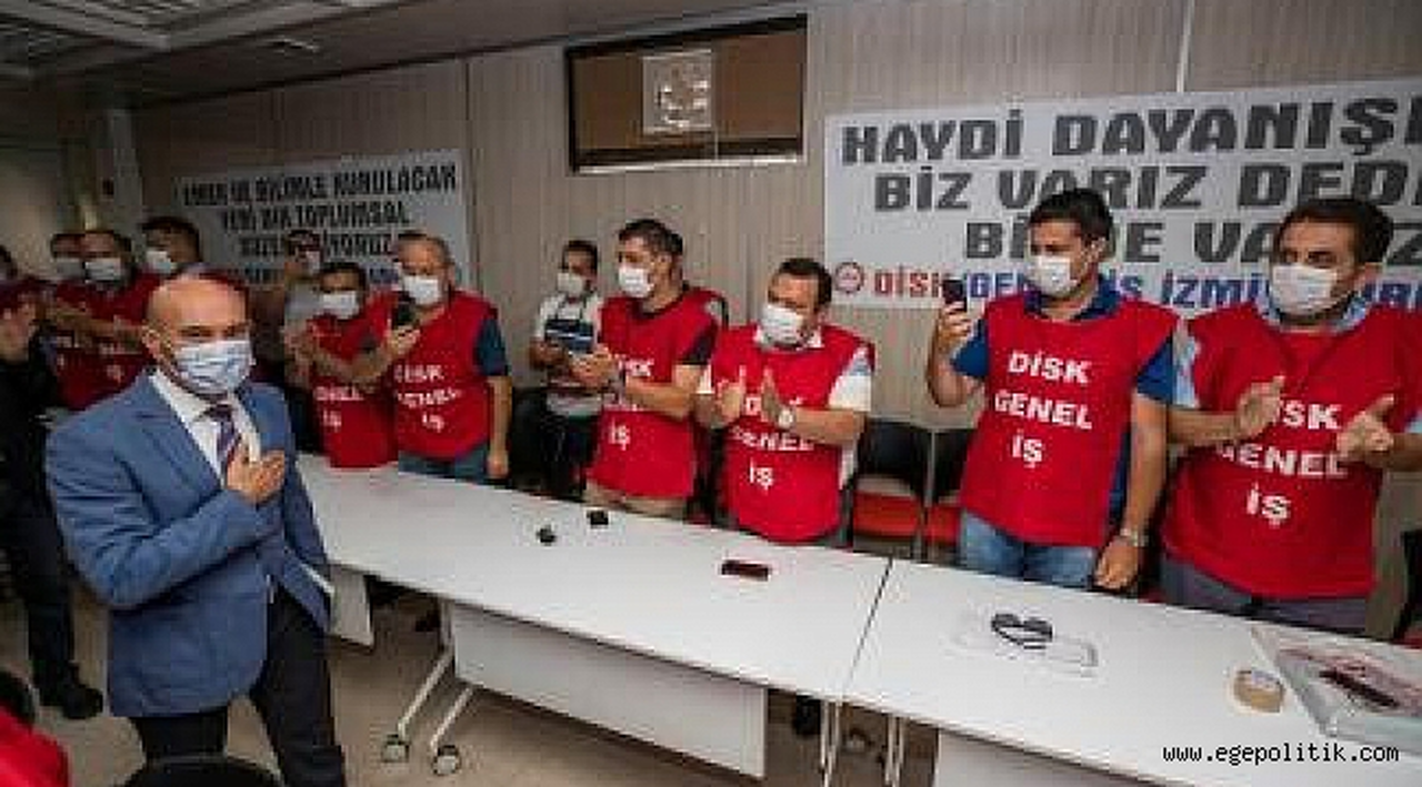 DİSK’ten Başkan Soyer’e destek ziyareti
