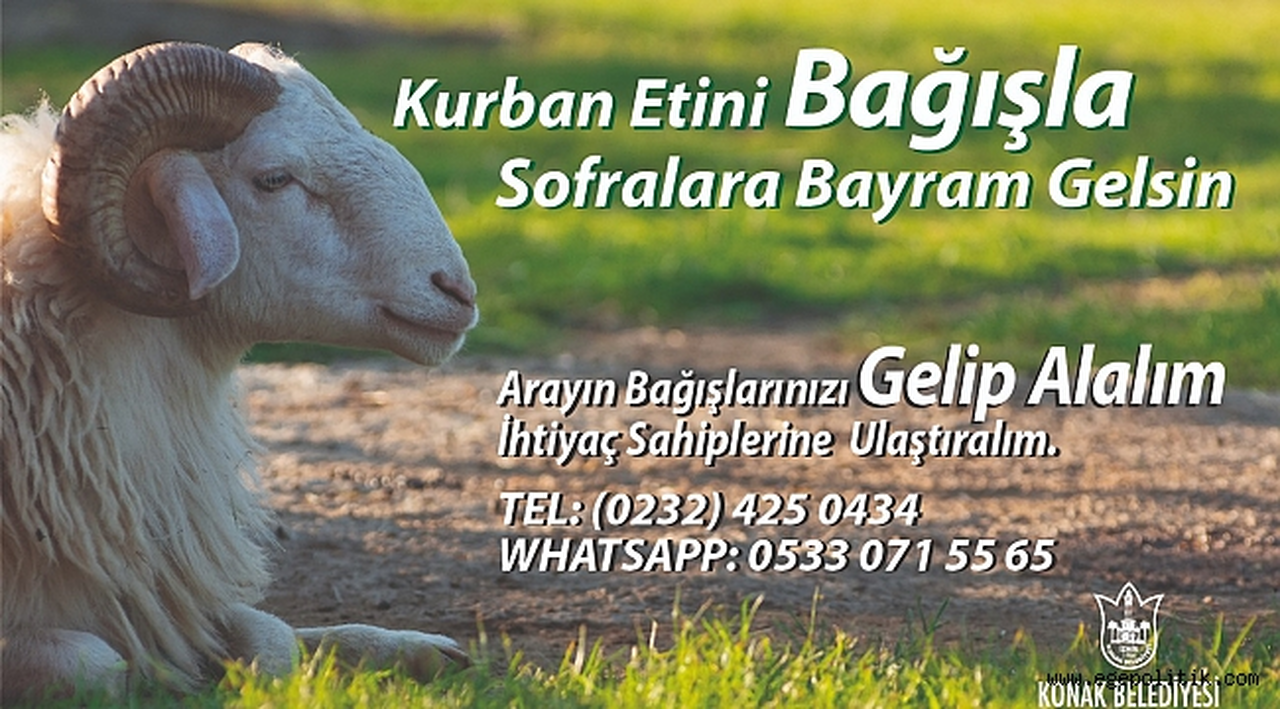 Konak Belediyesi’nden ‘askıda kurban’ kampanyası