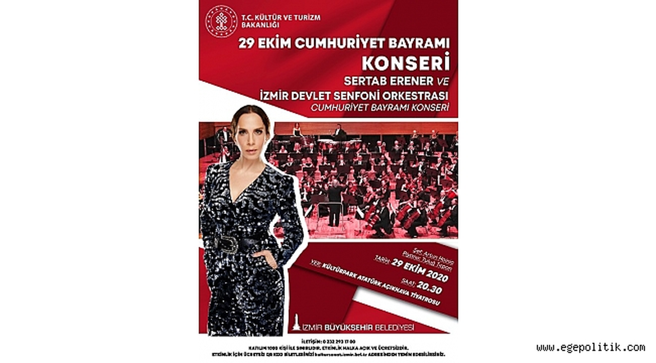 İzmir 29 Ekim coşkusunu Sertap Erener' le yaşayacak