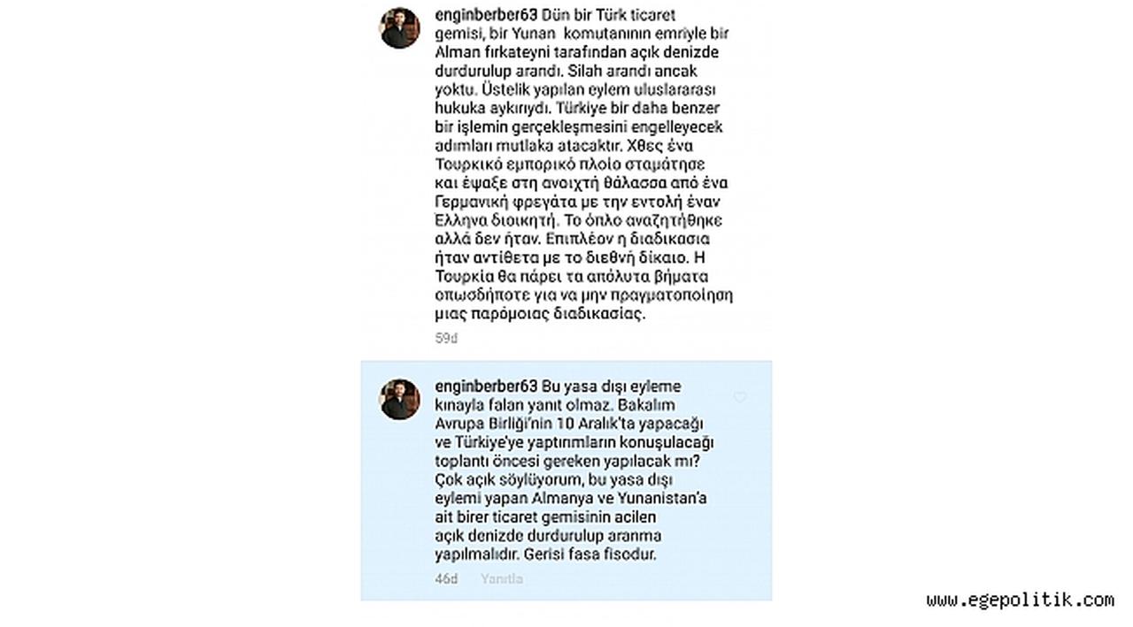 Prof. Dr. Engin Berber: Kınamayla falan yanıt olmaz