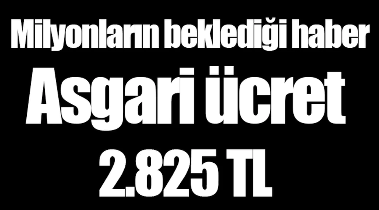 Asgari ücret belli oldu! işte o rakam!