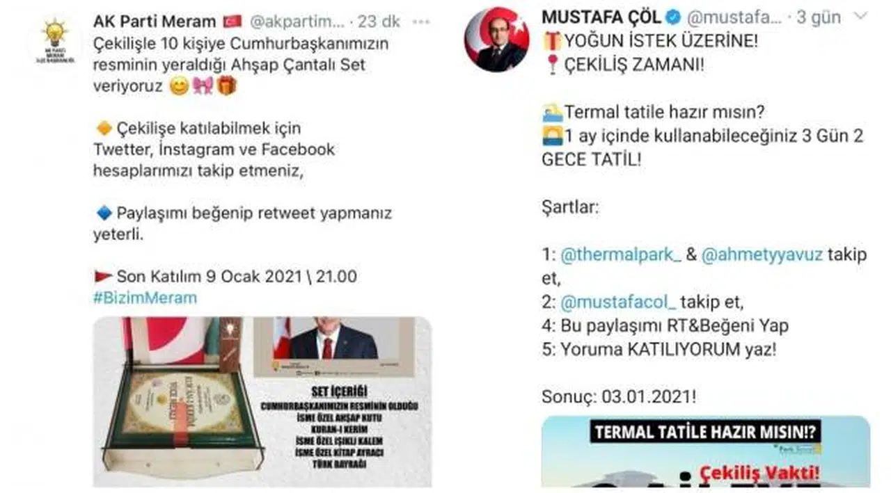 AKP'li belediye başkanını takip edene tatil çekilişi!