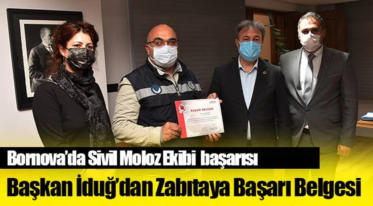 Başkan İduğ'dan Zabıtaya Başarı Belgesi