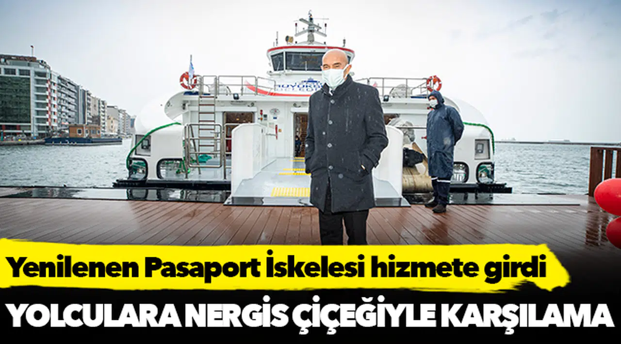 Başkan Soyer ilk yolcuları Karaburun nergisiyle karşıladı