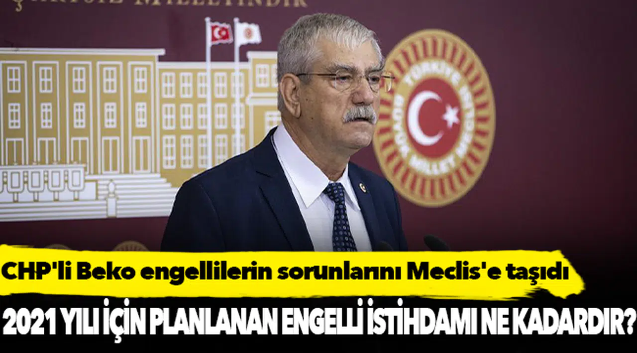 CHP'li Beko engellilerin sorunlarını Meclis'e taşıdı