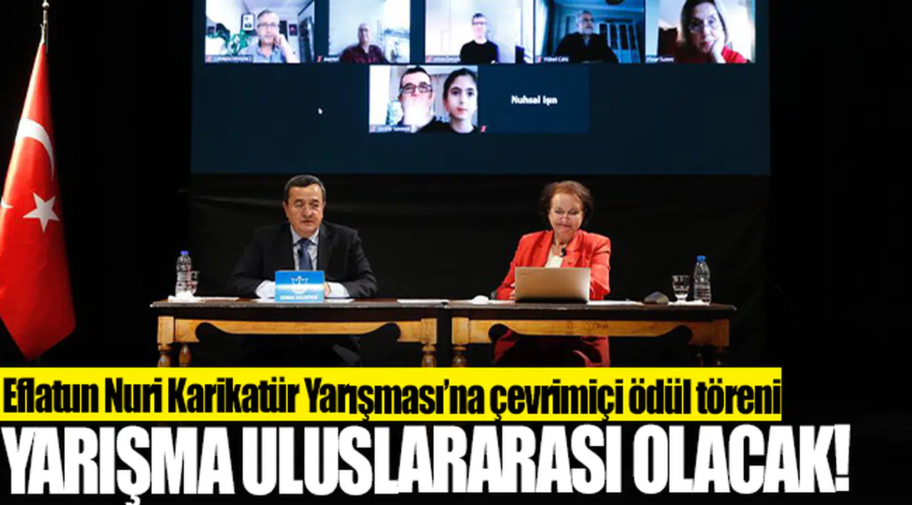 Eflatun Nuri Karikatür Yarışması’na çevrimiçi ödül töreni
