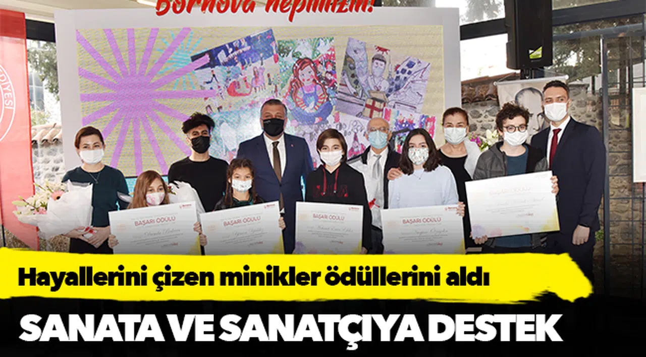 Hayallerini çizen minikler ödüllerini aldı
