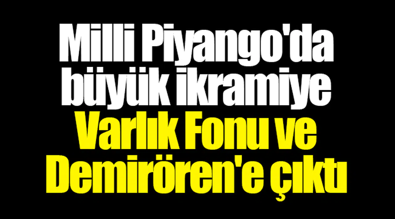 Milli Piyango'da büyük ikramiye Varlık Fonu ve Demirören'e çıktı