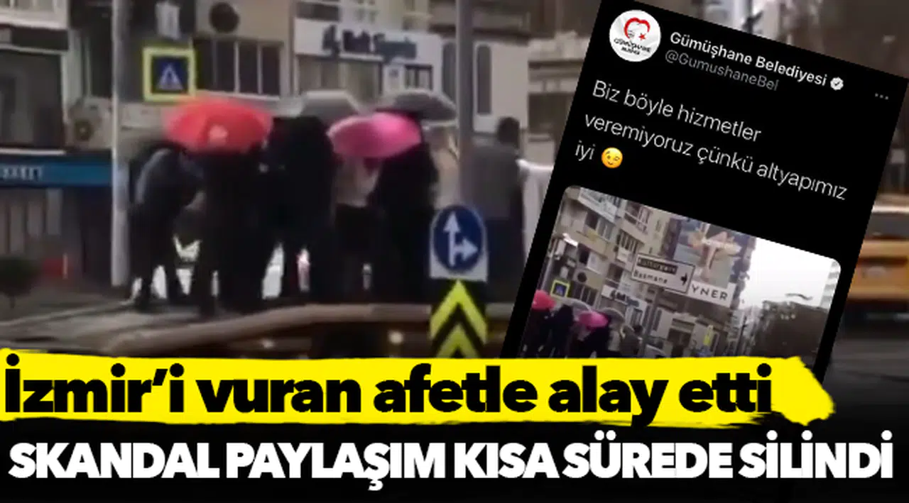 AKP'li belediye 2 yurttaşın yaşamını yitirdiği İzmir'deki sel felaketiyle dalga geçti