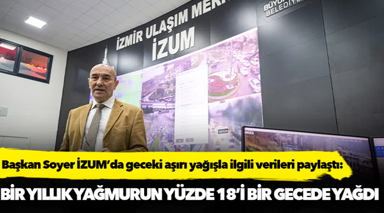 Başkan Soyer İZUM’da geceki aşırı yağışla ilgili verileri paylaştı: