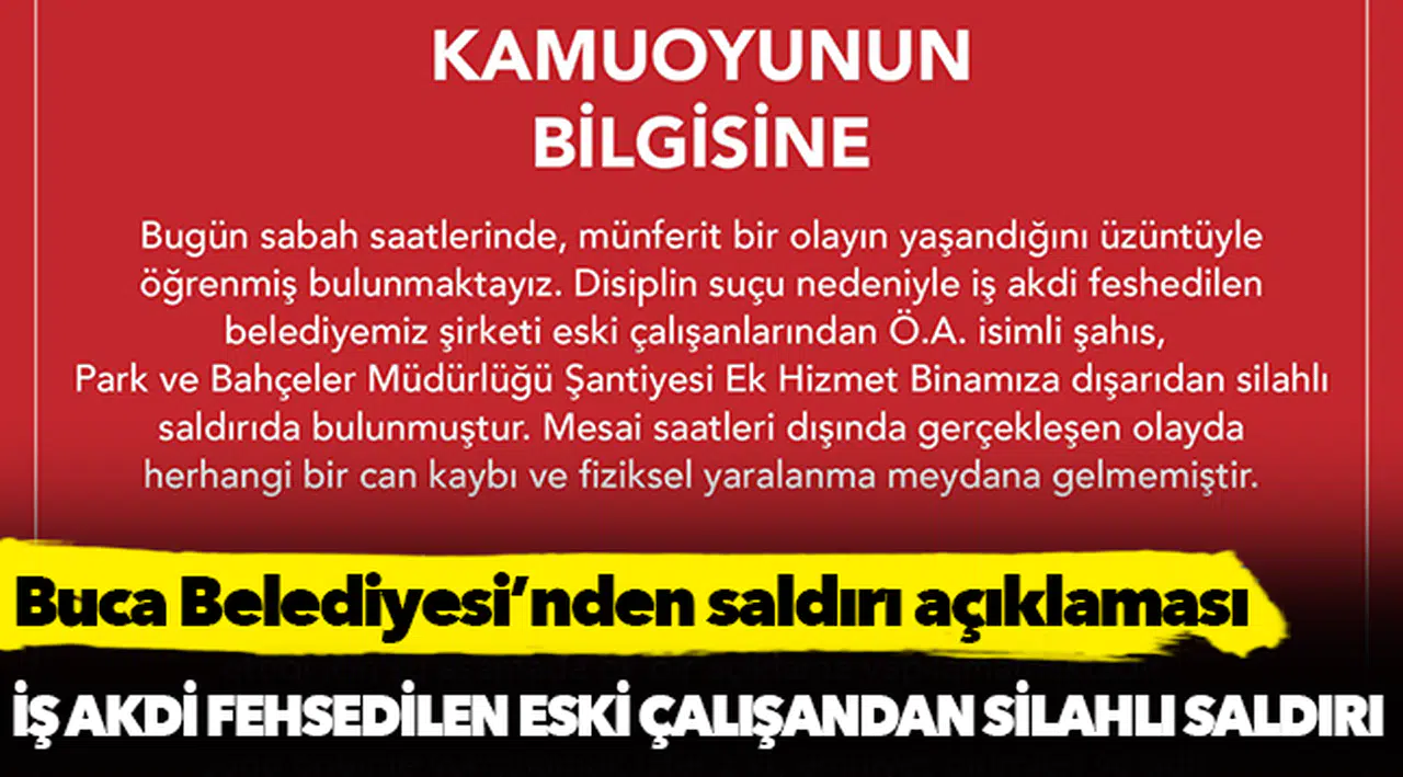 Buca Belediyesi'nden saldırı açıklaması
