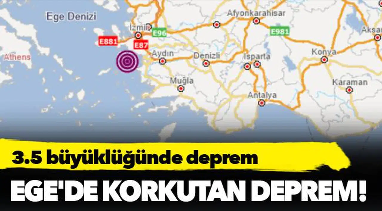 Ege'de korkutan deprem!