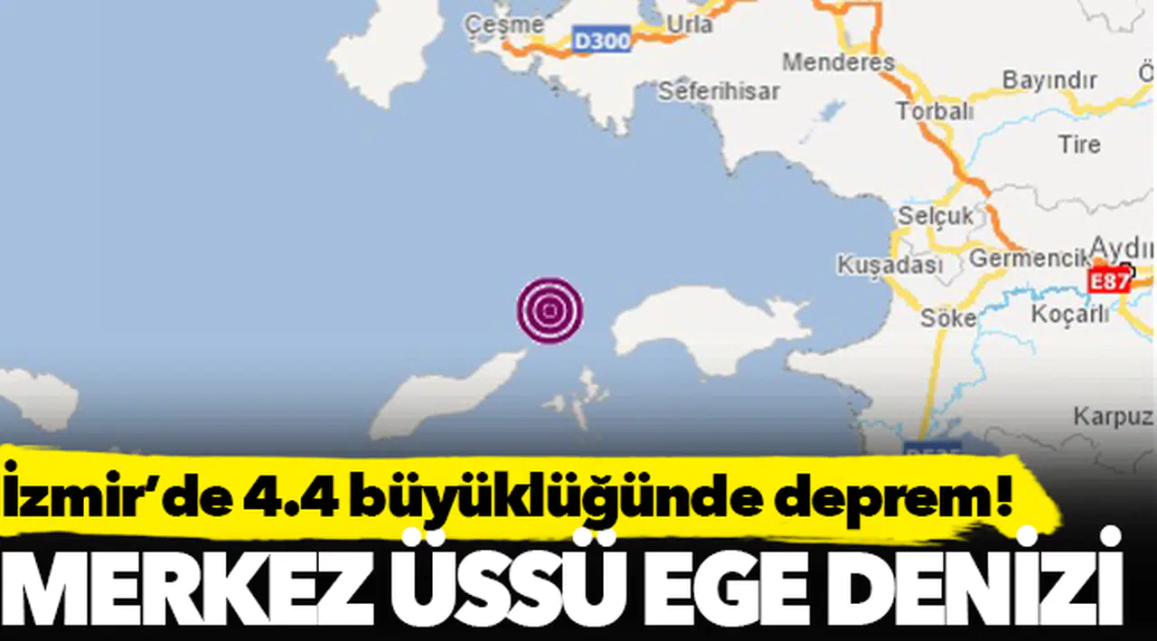 İzmir'de 4.4 büyüklüğünde deprem!