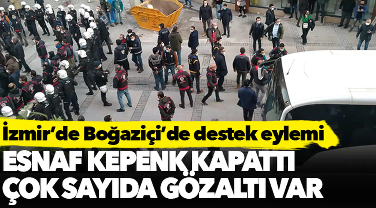 İzmir'de Boğaziçililere destek eylemine polis müdahalesi: Gözaltılar var