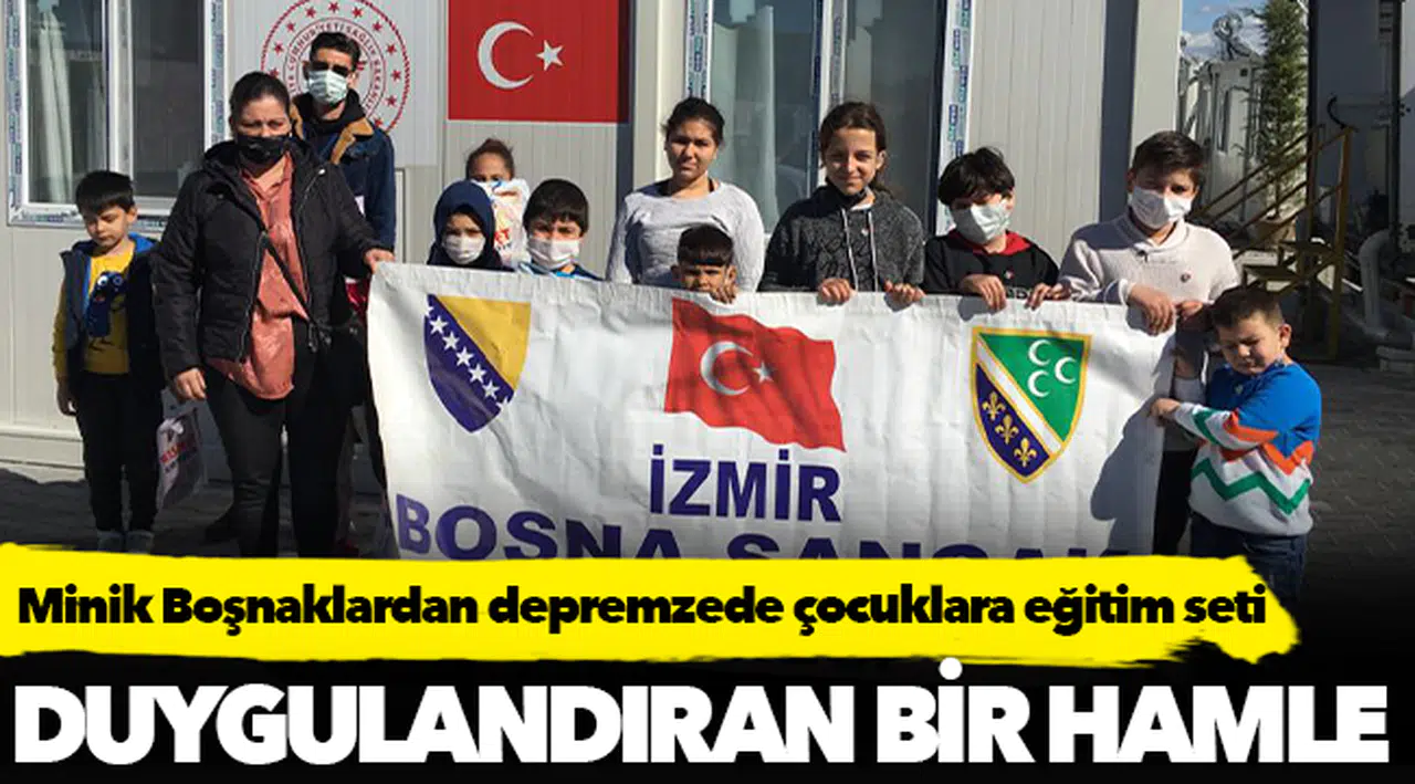 Minik Boşnaklardan depremzede çocuklara eğitim seti