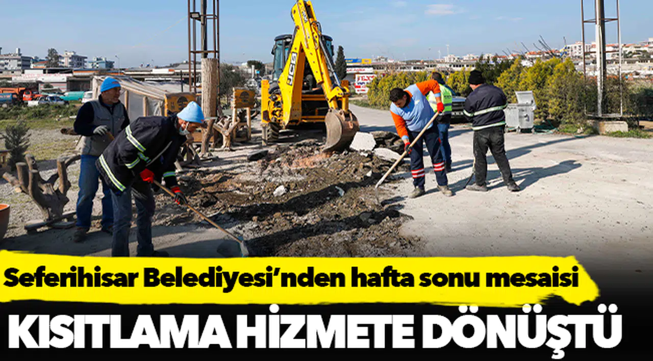 Seferihisar Belediyesi’nden sokağa çıkma yasağında hafta sonu mesaisi