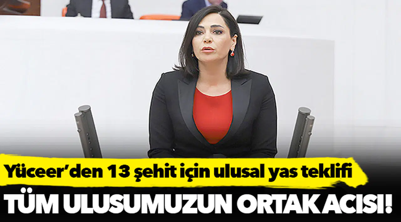 Yüceer'den 13 şehit için ulusal yas kanun teklifi