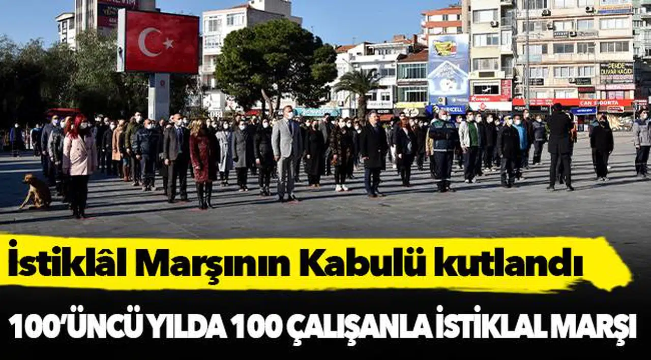 100’üncü yılda 100 çalışanla İstiklal Marşı