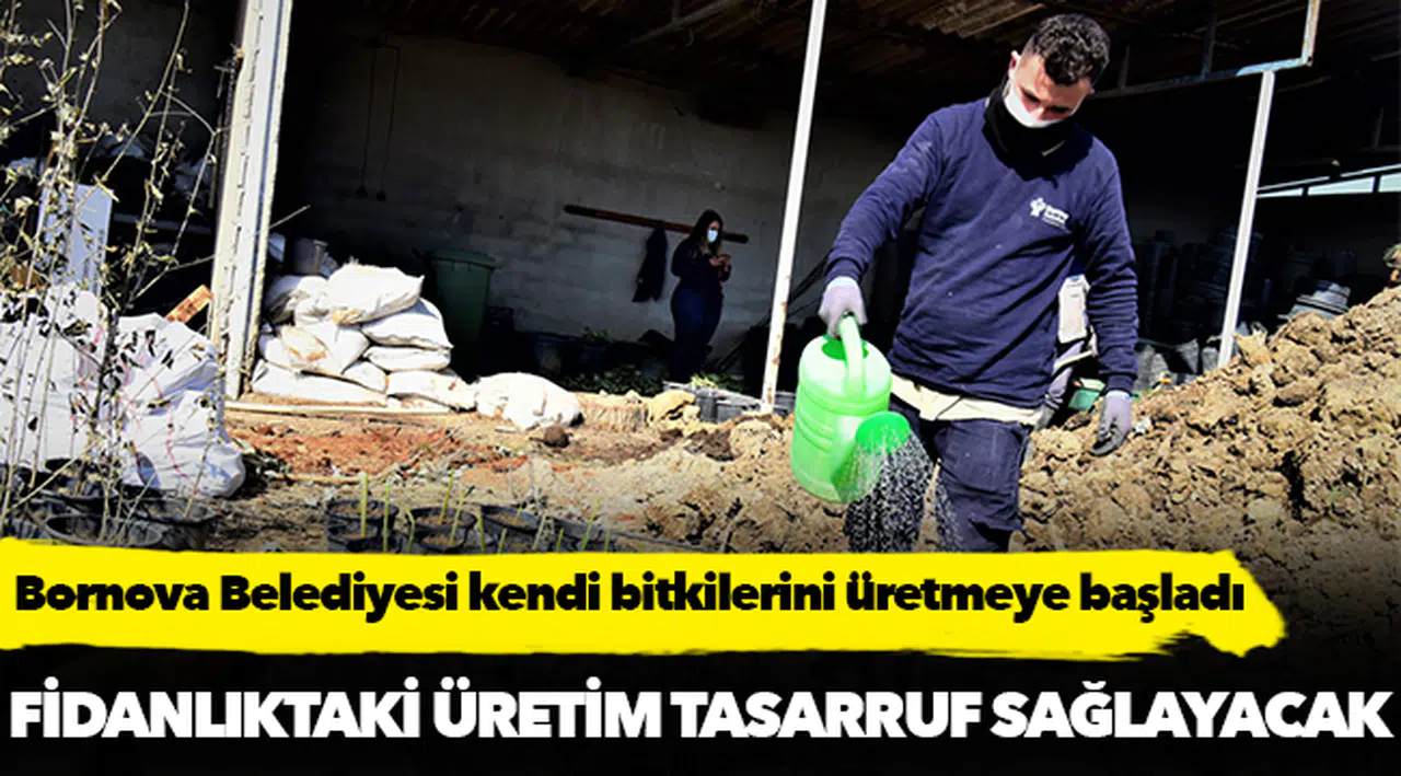 Bornova Belediyesi kendi bitkilerini üretmeye başladı
