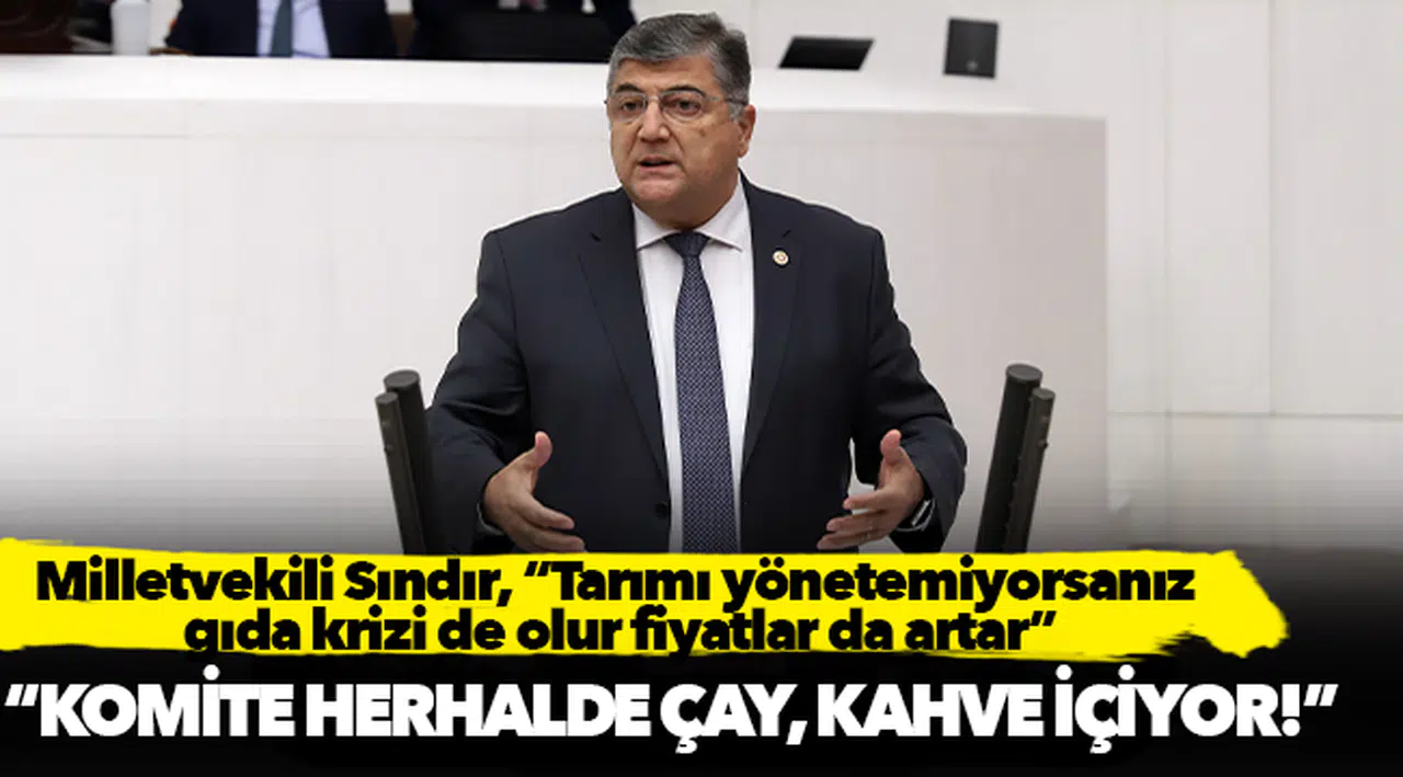 Milletvekili Sındır, “Tarımı yönetemiyorsanız gıda krizi de olur fiyatlar da artar”