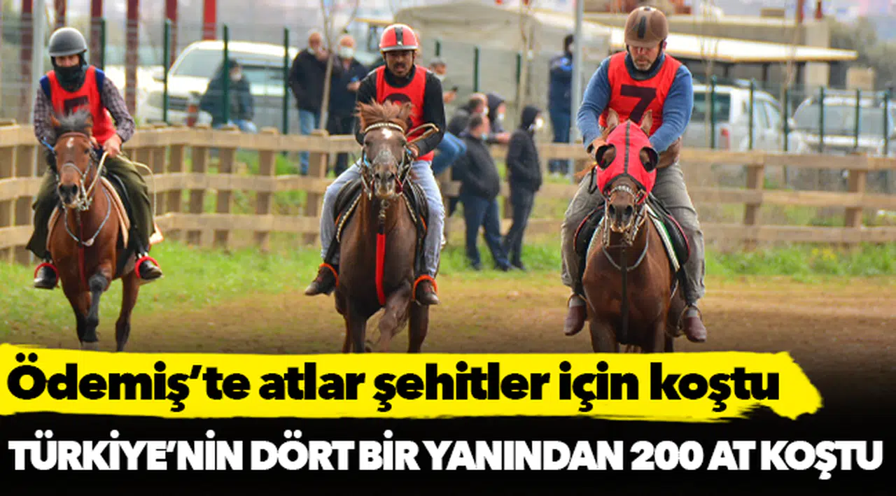 Ödemiş’te atlar şehitler için koştu