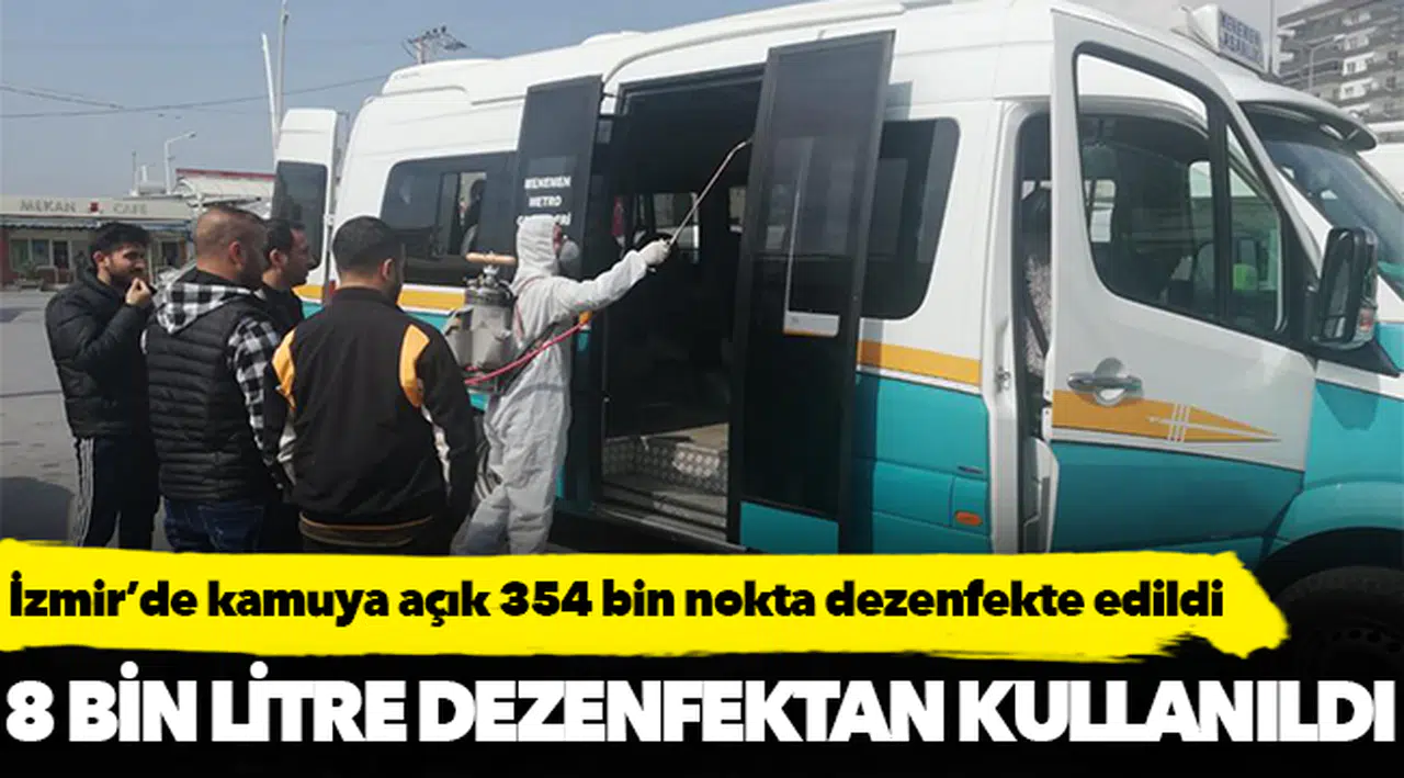 İzmir’de kamuya açık 354 bin nokta dezenfekte edildi