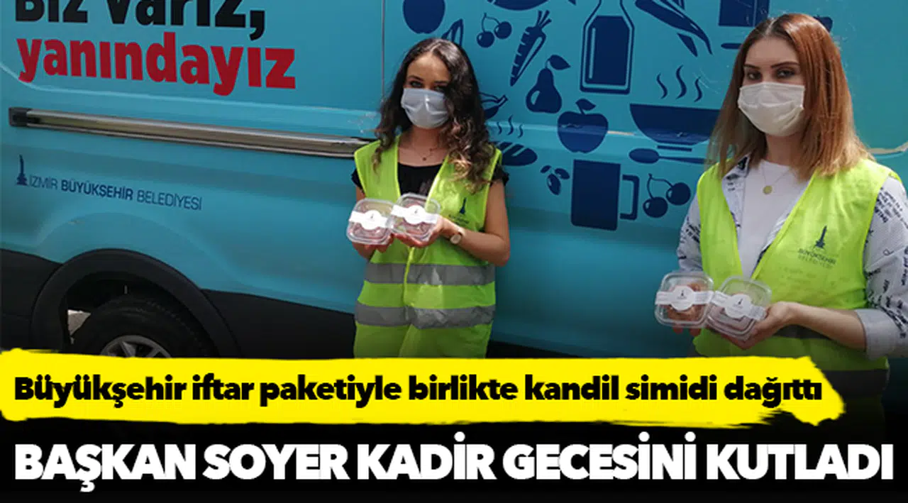 Büyükşehir iftar paketiyle birlikte kandil simidi dağıttı