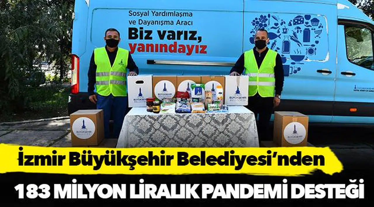 İzmir Büyükşehir Belediyesi’nden 183 milyon liralık pandemi desteği