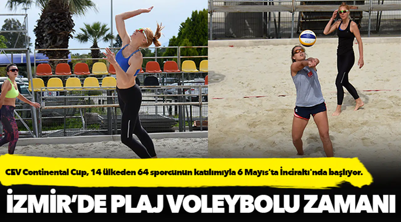 İzmir’de plaj voleybolu zamanı