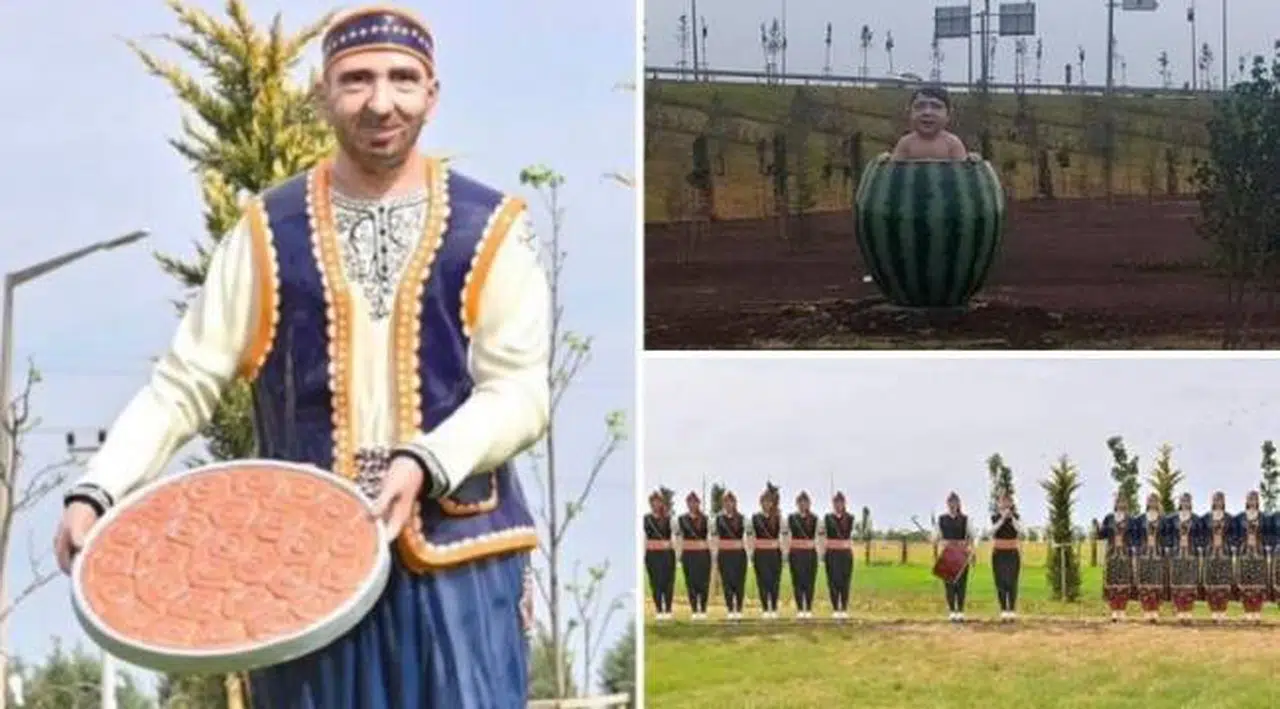 Kayyum belediyenin 'heykel'leri alay konusu oldu