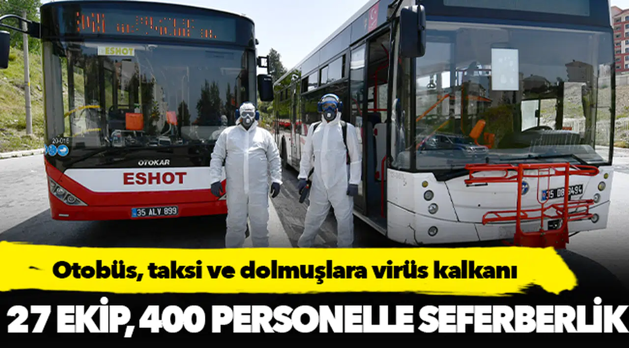 Otobüs, taksi ve dolmuşlara virüs kalkanı