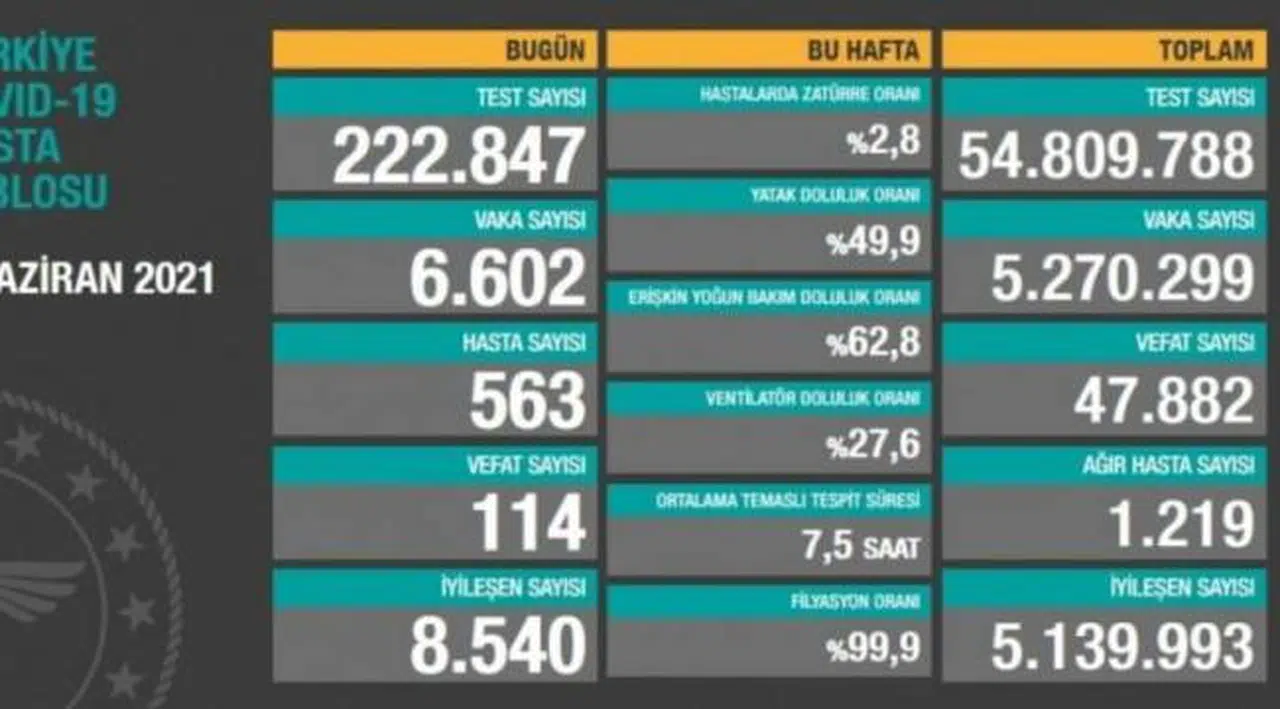 Bakanlık açıklaması: 114 ölüm, 6 bin 602 yeni vaka