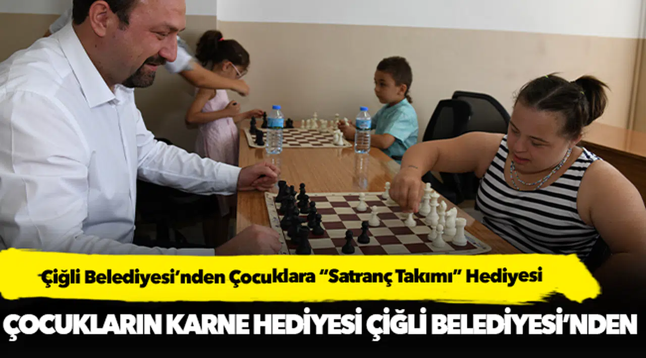 Çiğli Belediyesi’nden Çocuklara “Satranç Takımı” Hediyesi