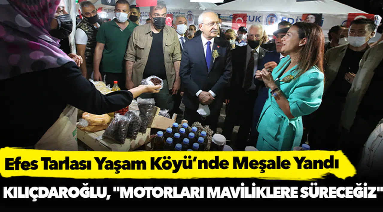 Efes Tarlası Yaşam Köyü’nde Meşale Yandı