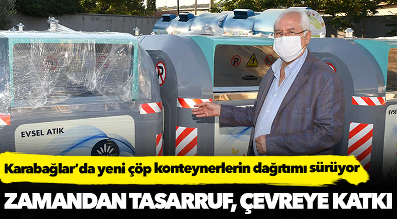 Karabağlar’da yeni çöp konteynerlerin dağıtımı sürüyor