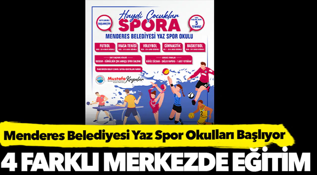 Menderes Belediyesi Yaz Spor Okulları Başlıyor