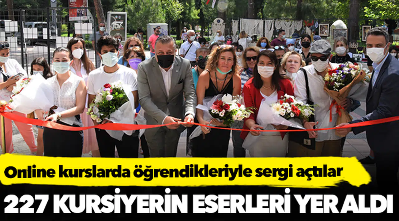 Online kurslarda öğrendikleriyle sergi açtılar