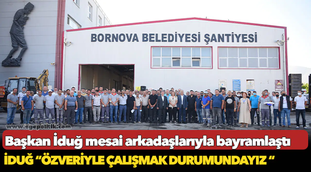 Başkan İduğ mesai arkadaşlarıyla bayramlaştı