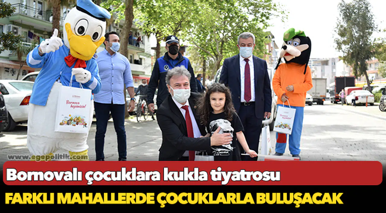 Bornovalı çocuklara kukla tiyatrosu