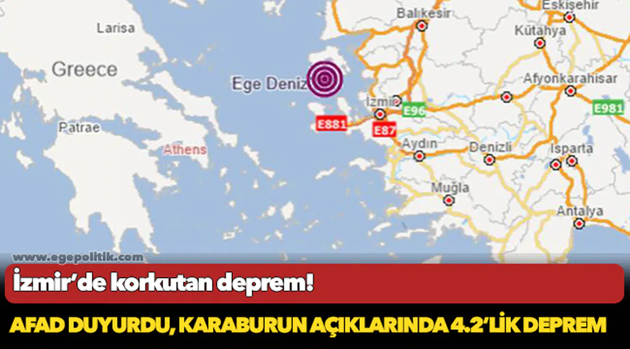 İzmir açıklarında korkutan deprem