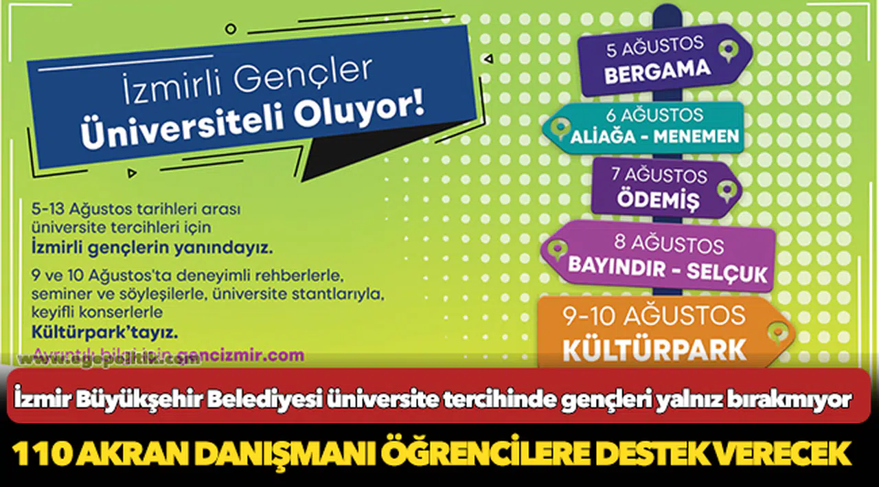 İzmir Büyükşehir Belediyesi üniversite tercihinde gençleri yalnız bırakmıyor