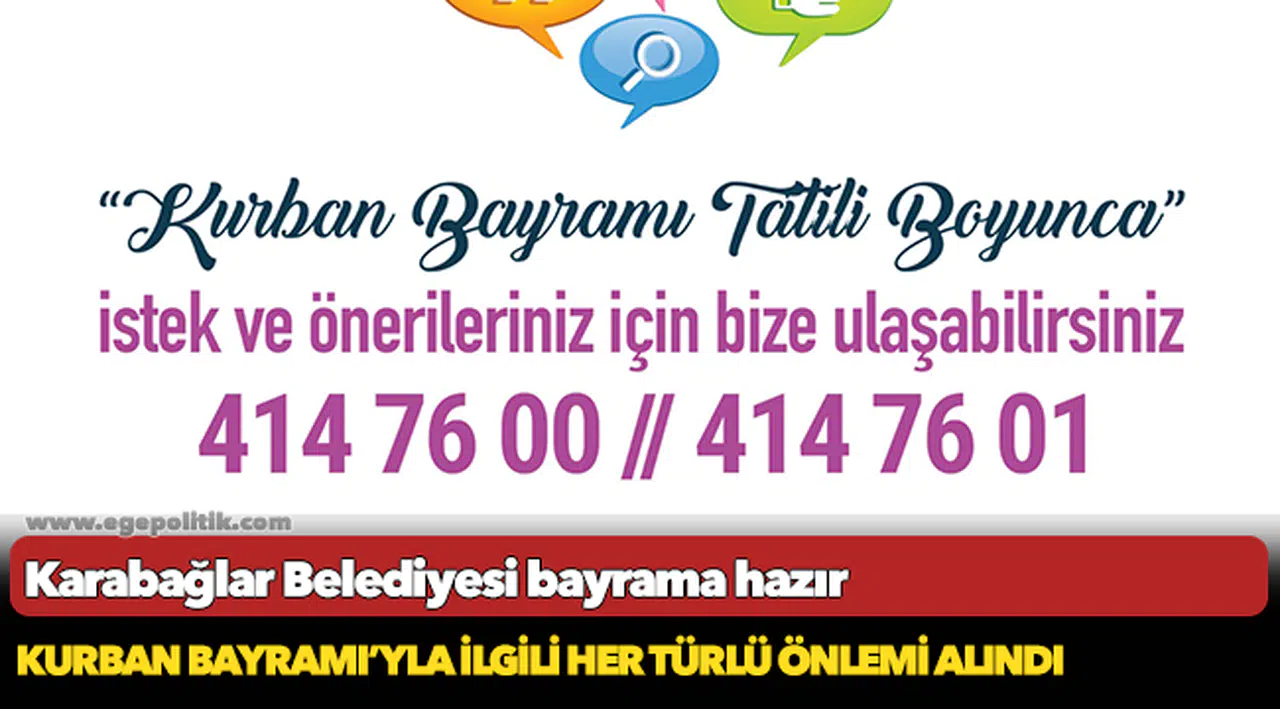 Karabağlar Belediyesi bayrama hazır