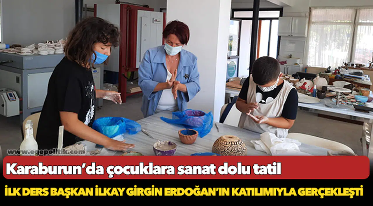Karaburun’da çocuklara sanat dolu tatil