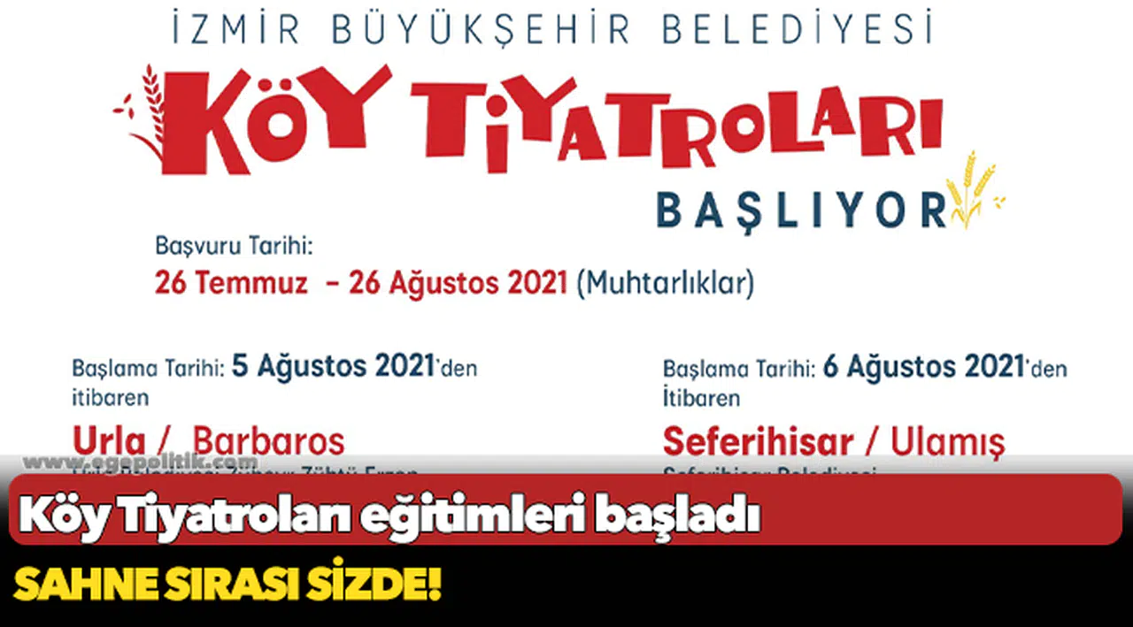 Köy Tiyatroları eğitimleri başladı