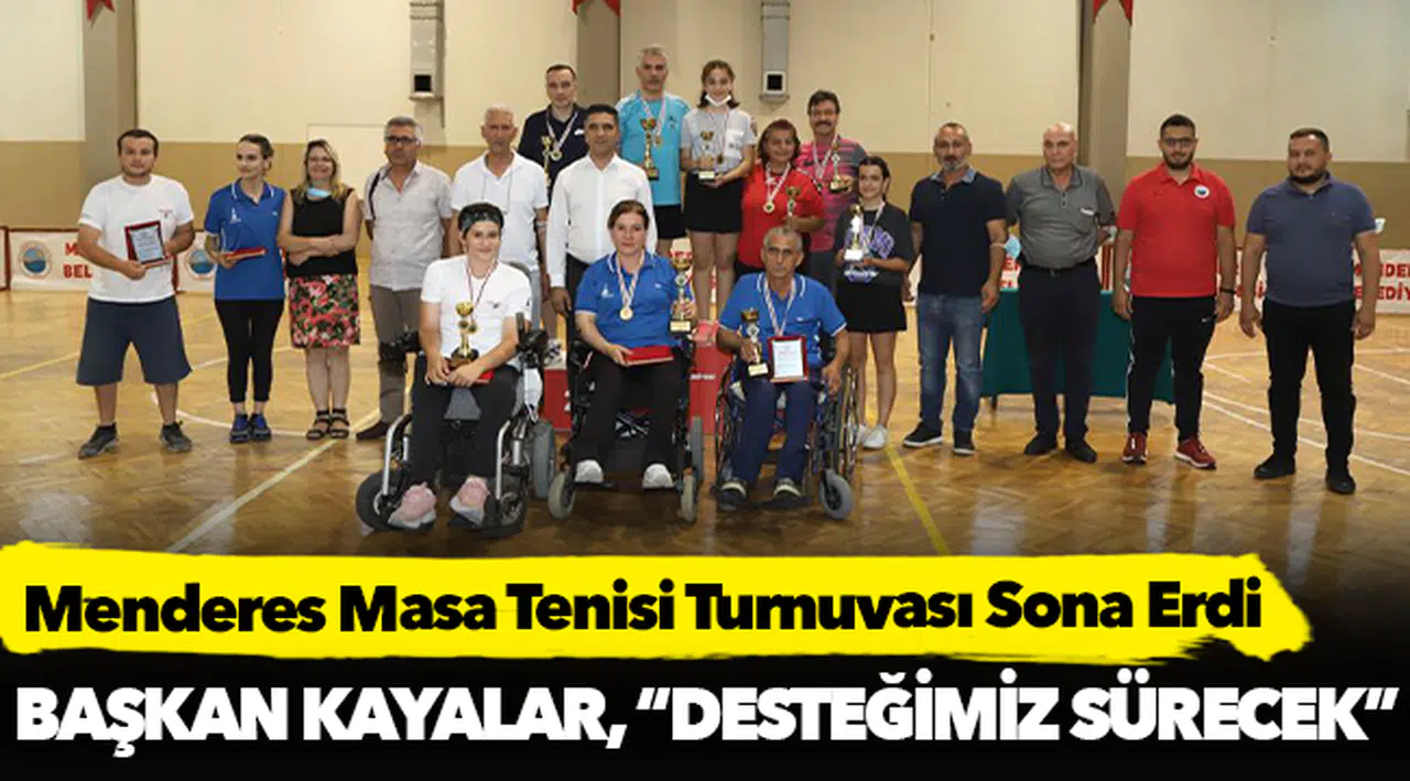 Menderes Masa Tenisi Turnuvası Sona Erdi