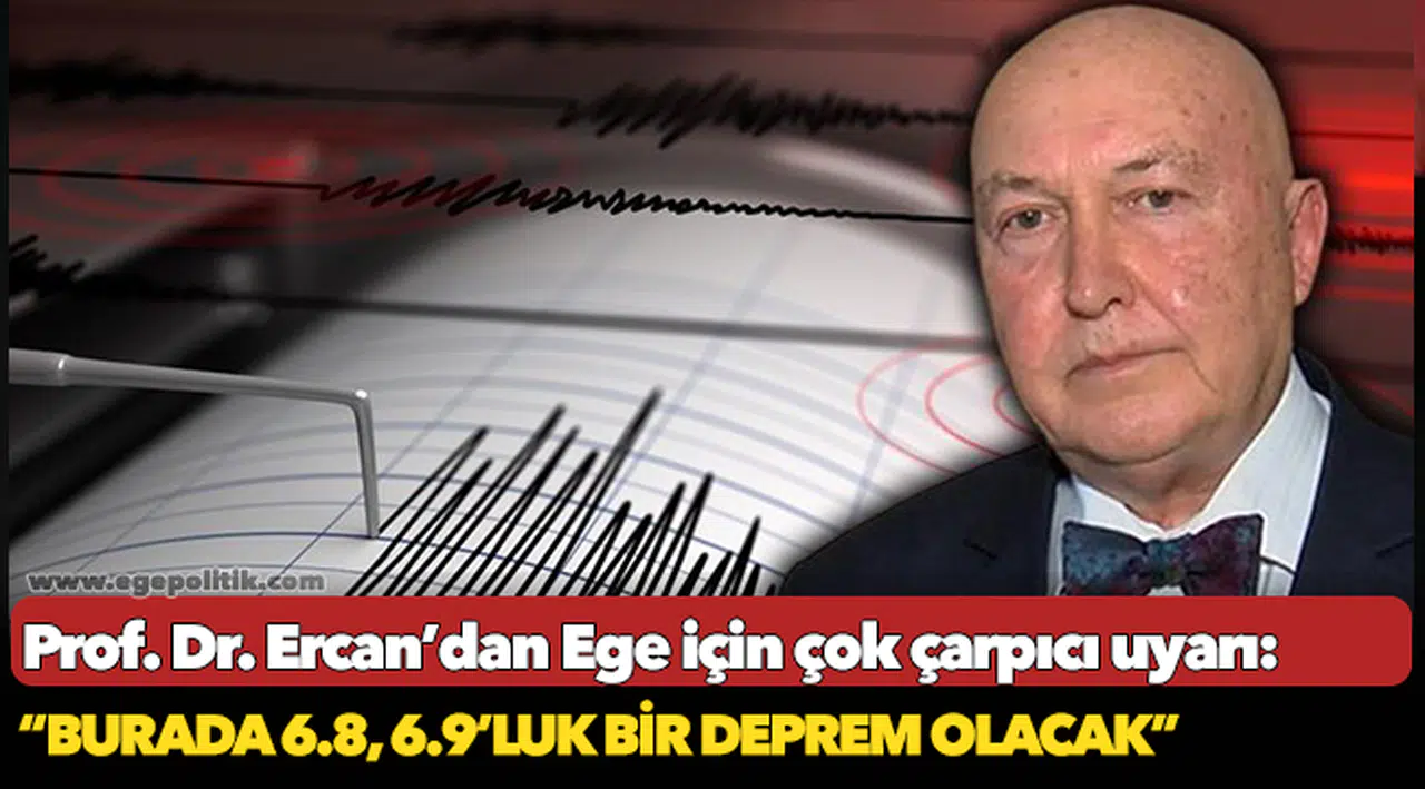 Prof. Dr. Ercan’dan çok çarpıcı uyarı: Burada 6.8, 6.9’luk bir deprem olacak