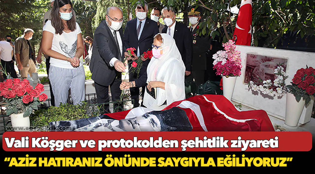 Vali Köşger ve protokolden şehitlik ziyareti