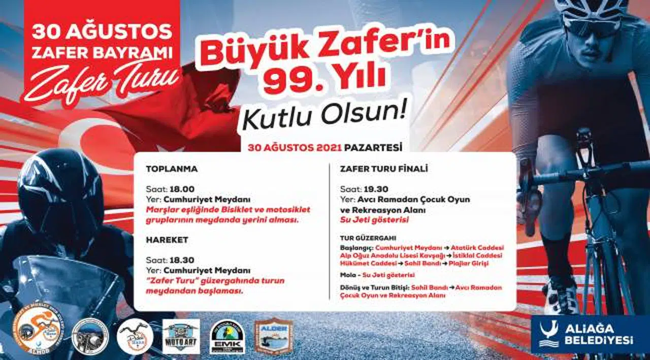 ALİAĞA, BÜYÜK ZAFER İÇİN BAYRAKLARLA DONATILDI