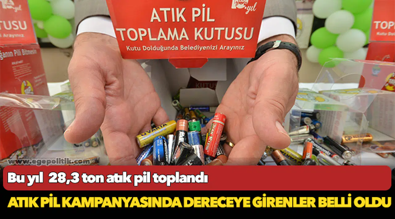 Atık pil kampanyasında dereceye girenler belli oldu